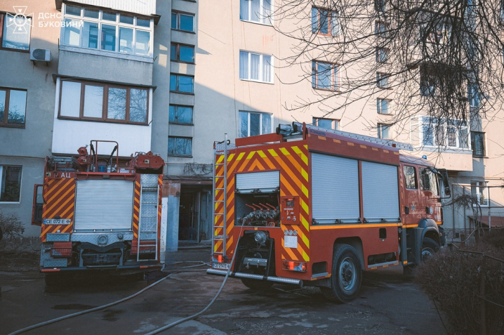 Вчорашня пожежа на Скальда у Чернівцях: постраждав чоловік, вогнеборці врятували котика