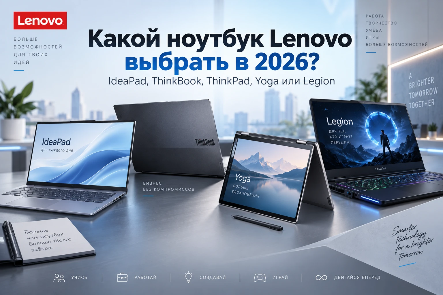 Какой ноутбук Lenovo выбрать в 2026 году для работы, учебы и игр