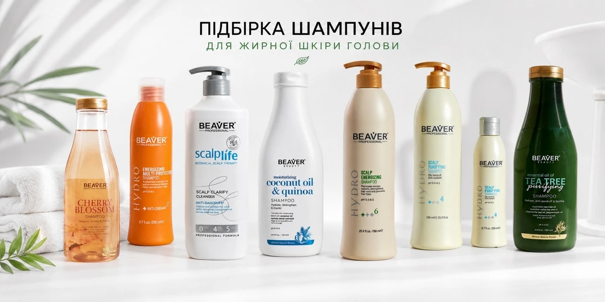 Шампуні для жирного типу шкіри голови
